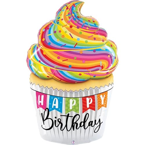 Happy Birthday Special Delivery Cupcake 5' Ballon von Betallic