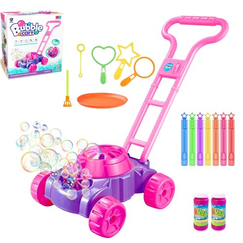Betensh Rasenmäher Kinder Seifenblasenmaschine Rosa, Gartenspielzeug Kinder Seifenblasenmaschine, Spielzeug ab 2 Jahre Outdoor Spiele für Kinder, Rasenmäher Seifenblasenmaschine für Garten Hochzeit Betensh Rasenmäher Kinder Seifenblasenmaschine Rosa, Gartenspielzeug Kinder Seifenblasenmaschine, Spielzeug ab 2 Jahre Outdoor Spiele für Kinder, Rasenmäher Seifenblasenmaschine für Garten Hochzeit von Betensh