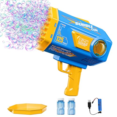 Funnity Seifenblasenmaschine, 125 Löcher Seifenblasen Pistole, Wird mit 2 Flaschen Seifenblasen Flüssigkeit Geliefert, Spielzeug ab 3 Jahre Spielzeug Outdoor Kinder Funnity Seifenblasenmaschine, 125 Löcher Seifenblasen Pistole, Wird mit 2 Flaschen Seifenblasen Flüssigkeit Geliefert, Spielzeug ab 3 Jahre Spielzeug Outdoor Kinder von Betensh