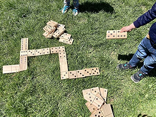 Betoy Domino XXL Holz 28 DOMINOSTEINE Dominospiel Kinderspiel Indoor & Outdoor Party-Spiel von Betoy