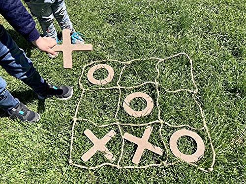 XXL Holz TIC TAC Toe Spiel X und O Kinderspiel für Indoor & Outdoor Party-Spiel von Betoy