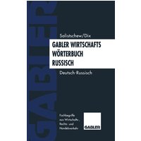 Gabler Wirtschaftswörterbuch Russisch von Betriebswirtschaftlicher Verlag Gabler