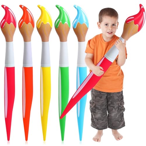 5 Stück Aufblasbare Malpinsel Luftballons,105cm AufblasbareMalpinsel Ballon,für Klassenzimmer Einschulung Deko,Geburtstagsparty Dekorationen (Malpinsel) von Betrynidil