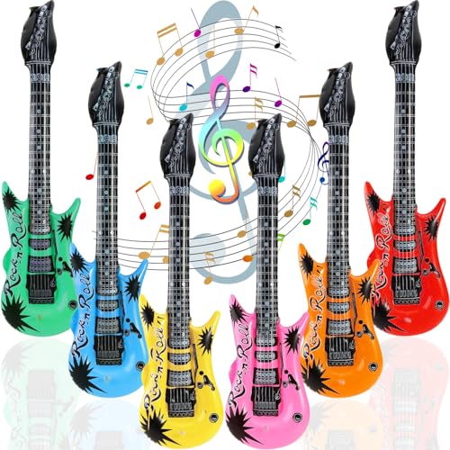 6 Stück Aufblasbare Gitarre , Luftgitarren Zum Aufblasen , 6 Farbe Luftgitarre für Rockstar Musikparty Photo Booth Karneval Geburtstag Dekoration - 100 cm 6 Stück Aufblasbare Gitarre , Luftgitarren Zum Aufblasen , 6 Farbe Luftgitarre für Rockstar Musikparty Photo Booth Karneval Geburtstag Dekoration - 100 cm von Betrynidil