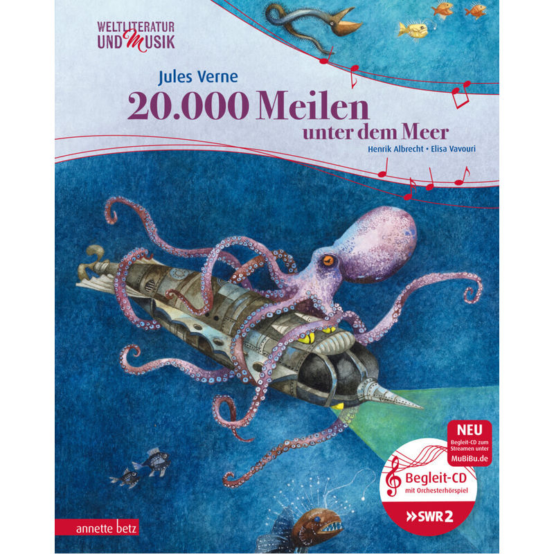 20.000 Meilen unter dem Meer (Weltliteratur und Musik mit CD) von Betz, Wien