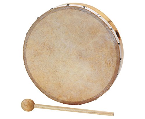 Betzold Musik - Tamburin Schlägel Holz Rahmen-Trommel Naturfell - Handtrommel von Betzold