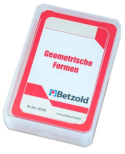 Betzold - 48 Karten “Flächen und Körperformen”, Kartenspiel, im praktischen und stabilen Kunststoffetui von Betzold