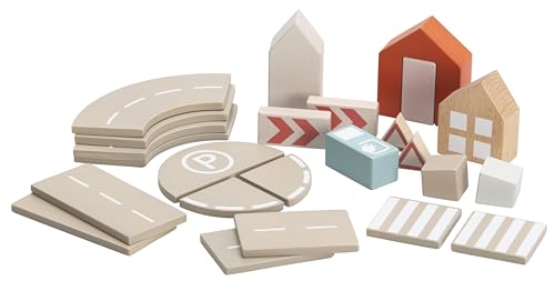Betzold Bausteinset „Straße“ – Straßenelemente, Verkehrsschilder & E-Ladesäule – kreatives Bauen für Kinder von Betzold