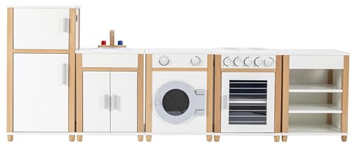 Betzold - Kinderküche 2 m – Spielküche mit Herd, Backofen, Kühlschrank & Regal von Betzold