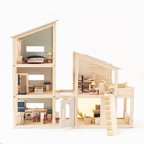Betzold - Puppenhaus, 3-stöckig - Spielhaus Kinder-Spielzeug von Betzold