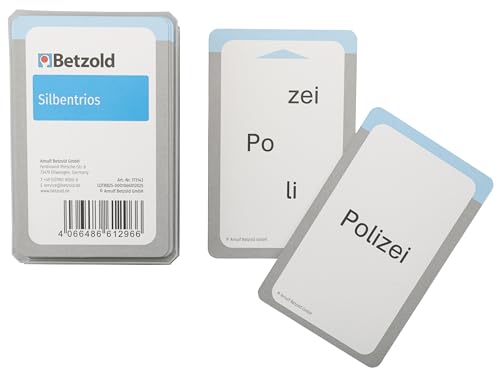 Betzold Silbentrios - Lernspiel für den Magischen Zylinder, 50 Karten, Sprachförderung von Betzold