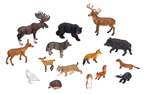 Betzold - Tierfiguren Waldtiere Set Europa, 15-TLG - Spielzeug-Tiere Kinder von Betzold