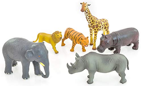 Betzold - Wilde-Tiere-Set, 6-TLG - Spieltiere Spielzeugtiere Tierfiguren Spielfiguren von Betzold