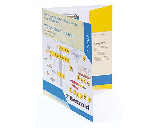 Betzold - Lese-Magnetbox Zubehör 32 x Einlegeblätter Deutsch Lesen Lernen von Betzold