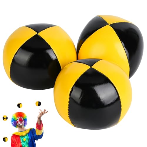 3pcs jonglieren Bälle für Anfänger, gelbe Schwarze Pu -Thud -Bälle mit Aufbewahrungstasche für Clown -Spiele -Training 3pcs jonglieren Bälle für Anfänger, gelbe Schwarze Pu -Thud -Bälle mit Aufbewahrungstasche für Clown -Spiele -Training von Beufee