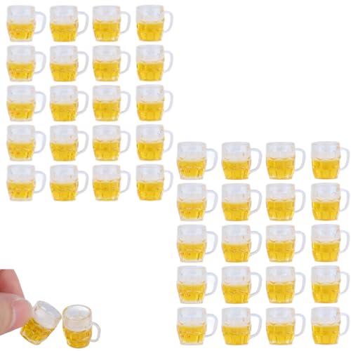 40 PCs Mini Beer Cups Modell, Simulation Dollhouse Mini Beer Tassen für DIY -Handwerksbehörden 40 PCs Mini Beer Cups Modell, Simulation Dollhouse Mini Beer Tassen für DIY -Handwerksbehörden von Beufee
