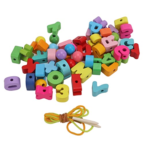51pcs Schnürung Perlen für Kleinkinder, Alphabet -Schnürung Perlen mit Fäden Vorschullernspielzeug für Kinderfähigkeiten Entwicklungsaktivitäten 51pcs Schnürung Perlen für Kleinkinder, Alphabet -Schnürung Perlen mit Fäden Vorschullernspielzeug für Kinderfähigkeiten Entwicklungsaktivitäten von Beufee
