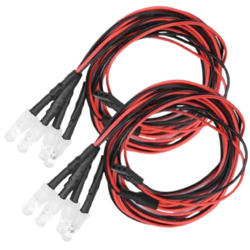 8pcs RC Car Light, RC -Auto -Scheinwerfer RC LED Leuchten RC Car 1/10 Skalierungszubehör für Modelldriftauto Fahrzeug (Licht 2 weißes Licht) von Beufee