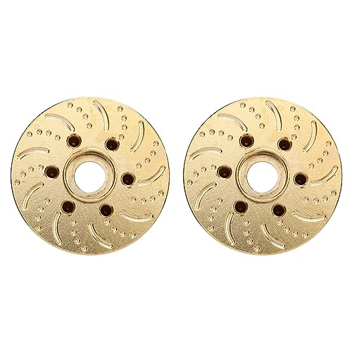 Beufee 2Pcs Brass Wheel Weights, RC Internal Brass Counterweight Brake Disc Weights Crawler Car Hex Hub Adapter Model Upgrade Parts for 1.9 2.2inch Wheel Rims Axial (15mm) von Beufee