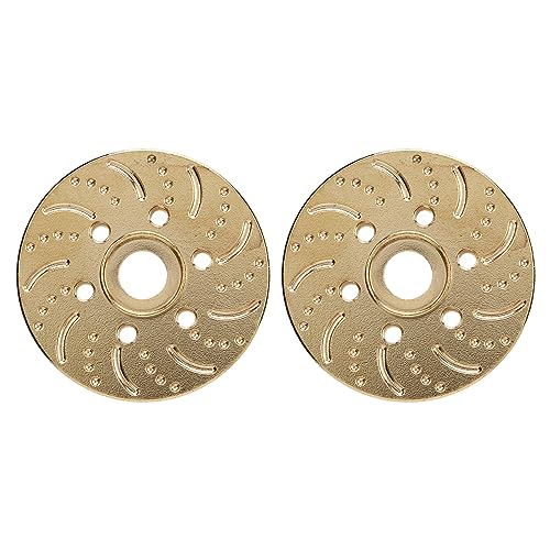 Beufee 2Pcs Brass Wheel Weights, RC Internal Brass Counterweight Brake Disc Weights Crawler Car Hex Hub Adapter Model Upgrade Parts for 1.9 2.2inch Wheel Rims Axial (6mm) von Beufee