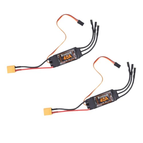 Beufee 2pcs bürstenloser ESC, 40A RC bürstenloser Motor Elektromotor Elektrik -Controller ESC 5V/3A BEC -Ausgang für RC -Drohnen -Flugzeuge Zubehör Beufee 2pcs bürstenloser ESC, 40A RC bürstenloser Motor Elektromotor Elektrik -Controller ESC 5V/3A BEC -Ausgang für RC -Drohnen -Flugzeuge Zubehör von Beufee