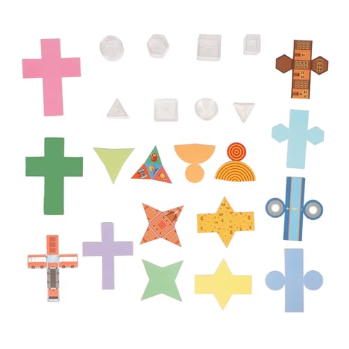 Beufee 8PCS 3D -Formen für Lehr- und Mathematikmanipulative, klares geometrisches Modell mit faltbarem geometrischen Kartenunterricht 3D -Formen transparentes geometrisches Modell mit Beufee 8PCS 3D -Formen für Lehr- und Mathematikmanipulative, klares geometrisches Modell mit faltbarem geometrischen Kartenunterricht 3D -Formen transparentes geometrisches Modell mit von Beufee