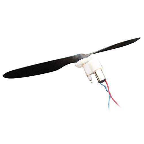 Beufee Coreless Motor Propeller Set, Fernbedienungsflugzeugpropeller und Motor Hochgeschwindigkeitsgetriebe Propeller RC -Flugzeugmotor Kit für RC -Spielzeug (716 Speed Reduction Set) von Beufee
