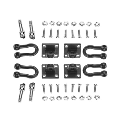 Beufee Fibbia del rimorchio RC 8pcs, Set di blocco RC Set Metal RC Crawler tra rimorchio di rimorchio Accessori per decorazioni RC per Auto da arrampicata telecomandata (Nero) von Beufee