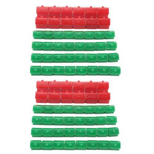 Beufee Hotelspiel -Ersatzstücke, 20 rote Häuser und 60 Green Houses Game Plastic Hotels Houses Game Piece Supplement Accessoires für Spiel von Beufee