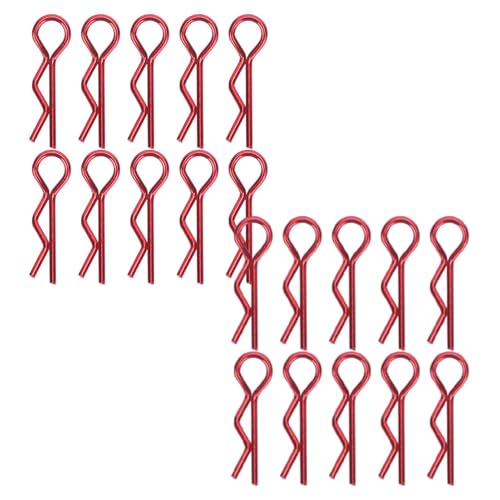Beufee RC -Karosserieklammern, 20pcs 7 mm RC -Karosserie -Pin -RC -Schale R -Clips RC -Autoschalenklammern für 1/5 1/6 1/8 1/10 RC -Auto (Rot) von Beufee