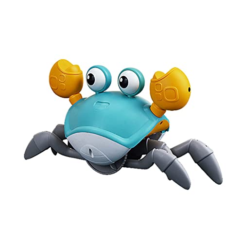 Crawling Crab Kid Toy Spielzeug, musikalischer Klang leichte elektronische Walking Moving Dancing Crab Sensory Development Toy Green Blau von Beufee