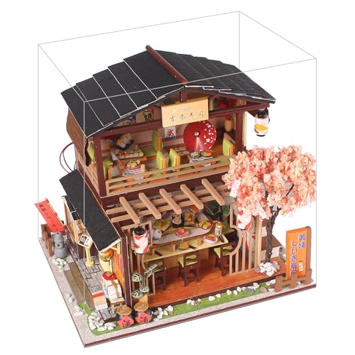 DIY Sushi -Ladenmodell, Puppenhaus Miniatur DIY House Kit Holzkreativität Japanische LED -Baugruppe Schimmelspielspielzeug mit Möbeln für romantische Valentinstagsgeschenk DIY Sushi -Ladenmodell, Puppenhaus Miniatur DIY House Kit Holzkreativität Japanische LED -Baugruppe Schimmelspielspielzeug mit Möbeln für romantische Valentinstagsgeschenk von Beufee
