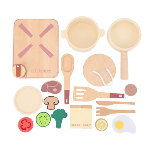 Holzspiel Kochset, so tun, DASS Küchenzubehör Spielzeug Set Pot Dish Löffel Gabel Lebensmittel Modell Küchenfutter Kochspielzeug für Kleinkind Holzspiel Kochset, so tun, DASS Küchenzubehör Spielzeug Set Pot Dish Löffel Gabel Lebensmittel Modell Küchenfutter Kochspielzeug für Kleinkind von Beufee