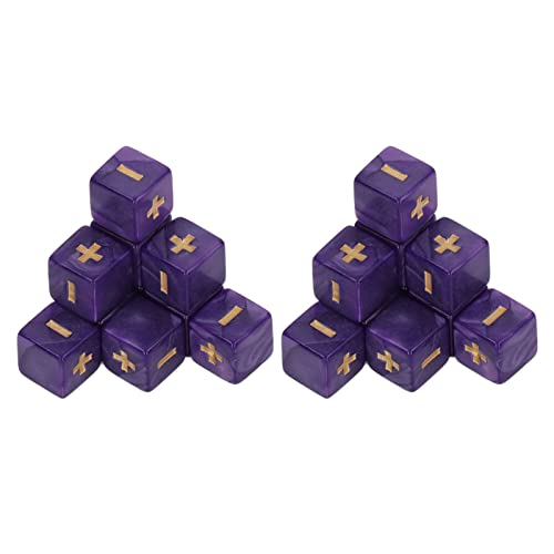 Lehrerwürfel Set, 20pcs 16mm Mathematikbetriebsberechnung Würfel Minus Zeichen Plus Zeichen Würfel Spielzeug 6 -Seiten -Spiel Würfel für Kinder Klassenzimmerunterricht (Lila) von Beufee