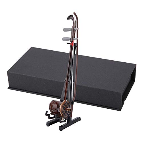 Miniatur -Erhu -Instrument mit Kiste, hölzerne chinesische Erhu -Musikinstrumente Modell Display Mini -Ornamente Craft Home Decor von Beufee