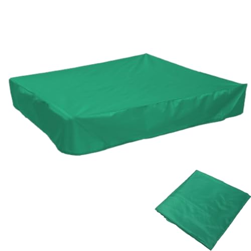 Square Sandbox Cover, Green Outdoor Garden Sand Box Pool Protective Cover Canopy with Drawstring Water Proof Windproof and Dust Proof (150X150cm) von Beufee