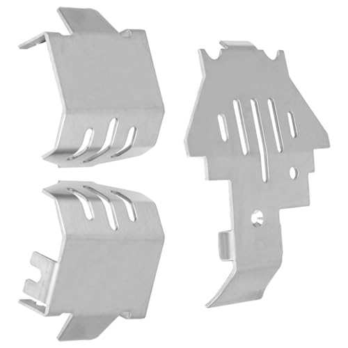 Stainless Steel Chassis Armor Protection Skid Plate Durable Scratch Resistant for T r a x x as 4 82056 4 RC Car Silver 5 Pcs von Beufee