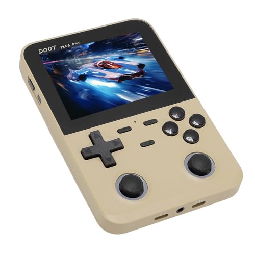 D007 Handheld-Spielekonsole, Taschenvideospiel-Player mit 3,5-Zoll-IPS-Bildschirm, Retro-Konsole Unterstützt 9 Gängige Emulatoren, 2500-mAh-Akku, Integrierte 64-GB-TF-Karte (Sekt) von Bewinner