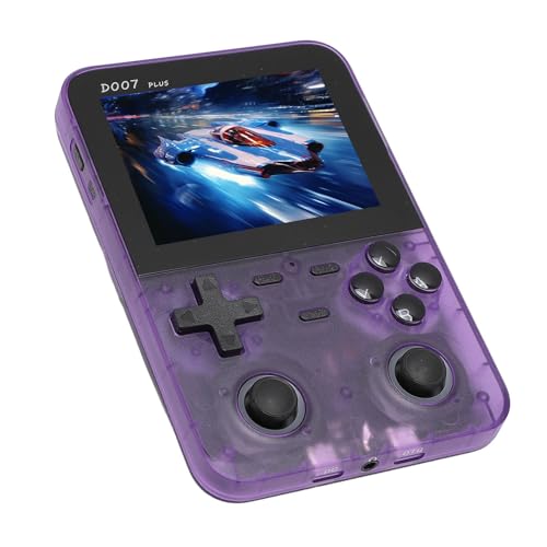 D007 Handheld-Spielekonsole, Taschenvideospiel-Player mit 3,5-Zoll-IPS-Bildschirm, Retro-Konsole Unterstützt 9 Gängige Emulatoren, 2500-mAh-Akku, Integrierte 64-GB-TF-Karte von Bewinner