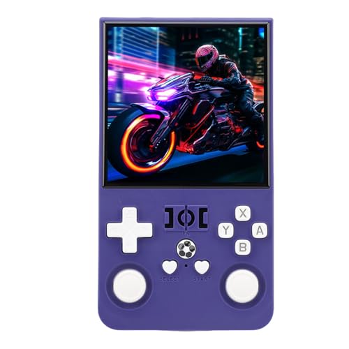 Bewinner R36MAX Retro-Handheld-Spielekonsole, tragbares 4-Zoll-IPS-Open-Source-Gaming-System, 4000 mAh Lange Akkulaufzeit, unterstützt GBA NES MAME, mit Speicherkartenhülle (Indigo Blau) von Bewinner