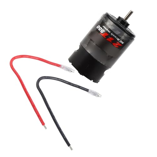 Bewinner RC Gebürsteten Motor 550 Hoher Präzisionsmotor für 4 Serien -Automodell, 21T/29T/35T -Typen, Metallschwarz, Stark, für RC Bootsbegeisterte (21T) von Bewinner