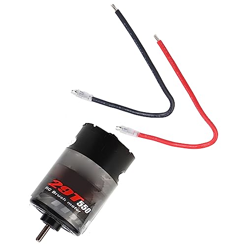 Bewinner RC Gebürsteten Motor 550 Hoher Präzisionsmotor für 4 Serien -Automodell, 21T/29T/35T -Typen, Metallschwarz, Stark, für RC Bootsbegeisterte (29T) von Bewinner