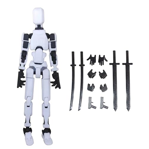13 Types Action Figures, T13 Action Figure 3D Printed Multi-Jointed Movable, Multi-Joint Model Toy PVC Model Activity Robot Desktop Decorations for Children Adults von Bexdug