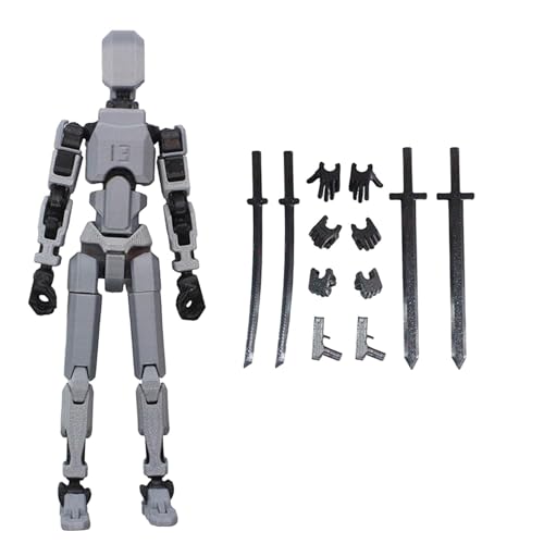 13 Types Action Figures, T13 Action Figure 3D Printed Multi-Jointed Movable, Multi-Joint Model Toy PVC Model Activity Robot Desktop Decorations for Children Adults von Bexdug