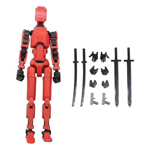 13 Types Action Figures, T13 Action Figure 3D Printed Multi-Jointed Movable, Multi-Joint Model Toy PVC Model Activity Robot Desktop Decorations for Children Adults von Bexdug
