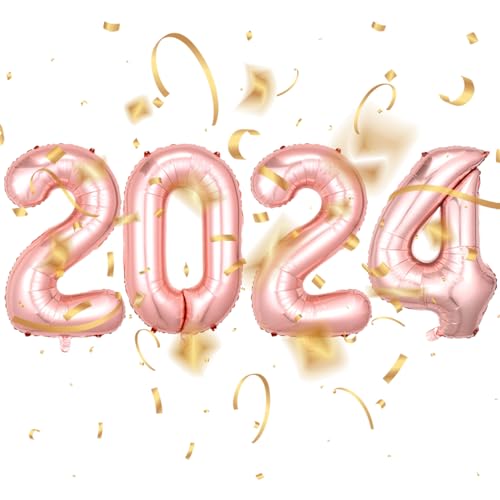 2024 -Ballons - 40-Zoll-Alphabet-Ballon,Ästhetische Riesen-Universal-Neujahrsballons 2024 für Festival-Partyzubehör Bexdug von Bexdug