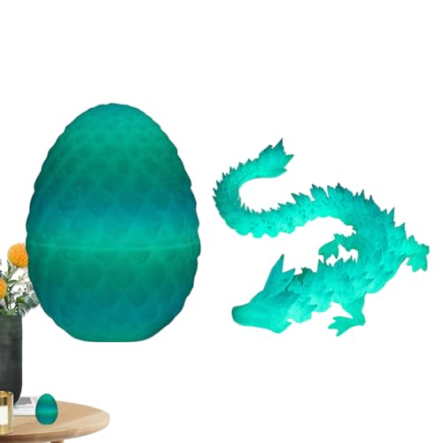 3D Printed Dragon Egg with Dragon | Dragon in Egg Figures Toy | Fully Movable Dragon Egg with Dragon | Restless Dragon Figures, Desk Dragon Toy Gift for Children and Adults von Bexdug