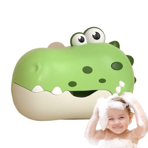 Bad Bubble Machine, Bubble Bad Toy | Elektrische Musik Bubble Machine Dinosaurierform mit Saugnapfbecher,Kinder Baden Begleiter für Alter 3+ Automatisches Babybadezusgang für Kinder von Bexdug