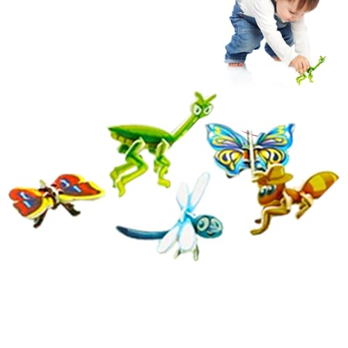 Bexdug 3D-Tierpuzzle für Erwachsene, 3D-Tierpuzzle für Kinder,Pädagogische Dinosaurier-Puzzles 10 Stück - DIY 3D-Puzzle-Set, Denksportaufgaben, pädagogisches -Spielzeug für Erwachsene und Kinder von Bexdug