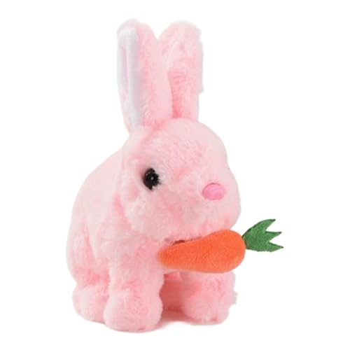 Bexdug Bunny My Realistic Rabbit, Interactive Rabbit Toy, 2025 Bouncing Rabbit, Easter Plush Stuffed Rabbit Toy Can Walk and Talk, Easter Children, Bouncing Rabbit, Rabbit Cuddly Toy von Bexdug